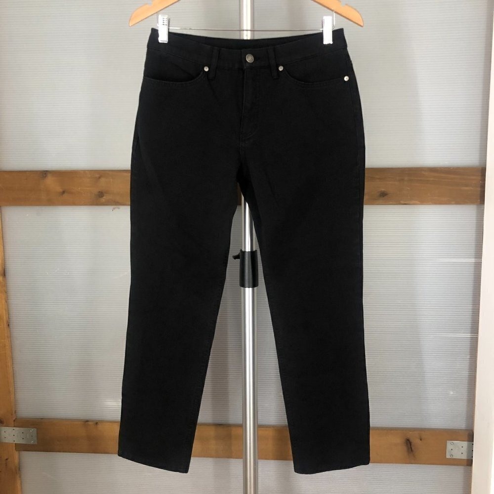 Escada Sport Linda Capri Black Straight Leg‎ Cropped Jeans Pants Womens 38EU 8US